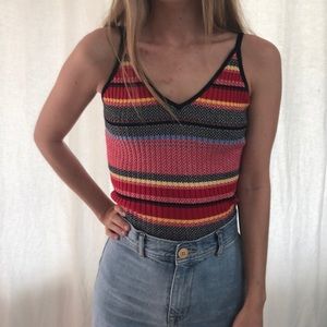 Knit spaghetti strap